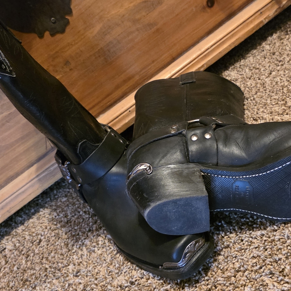Dingo Black Leather Men's Boots